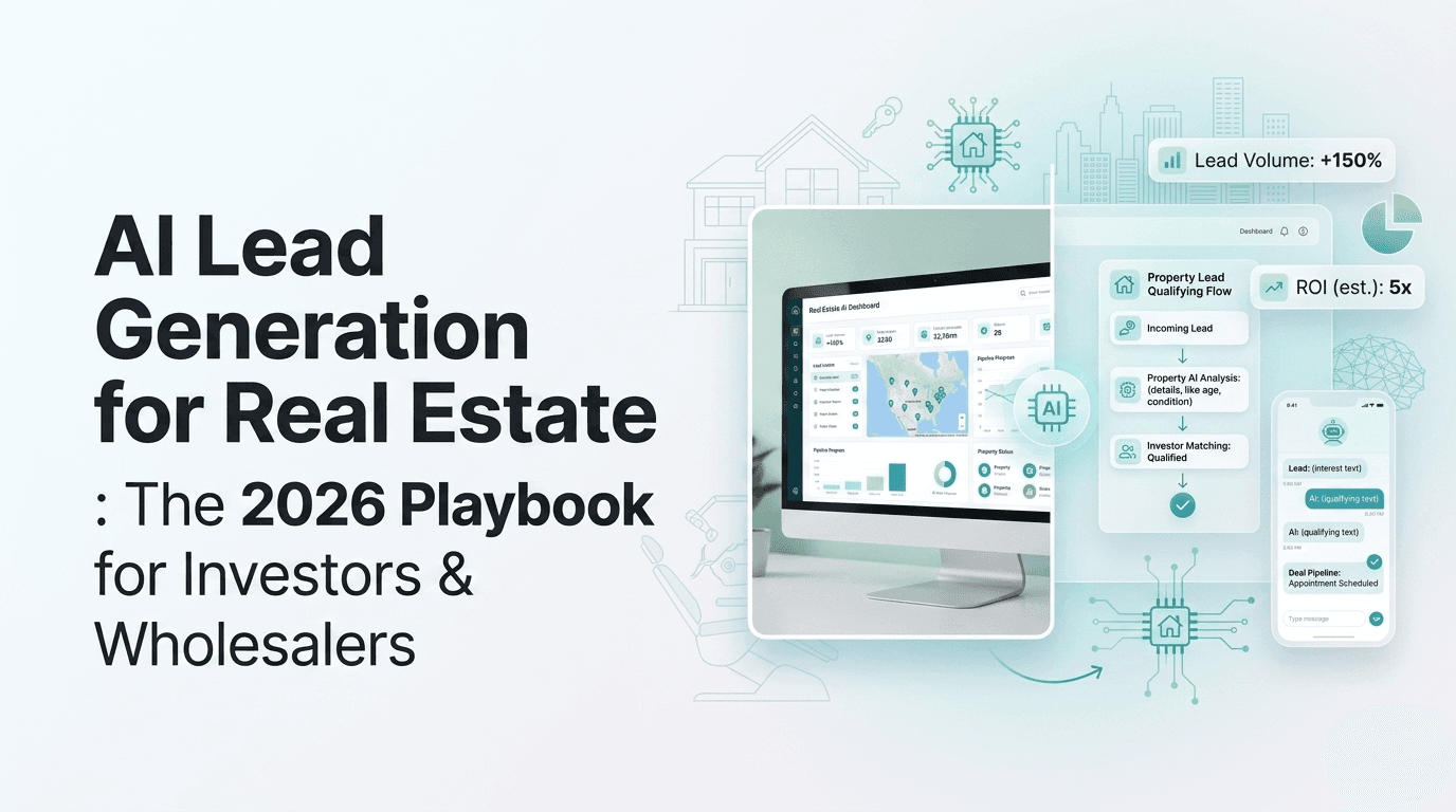 AI Lead Generation for Real Estate: The 2026 Playbook for Investors & Wholesalers